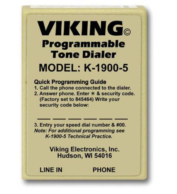 Picture of Viking Hot Dialer with Touch Tone VK-K-1900-5