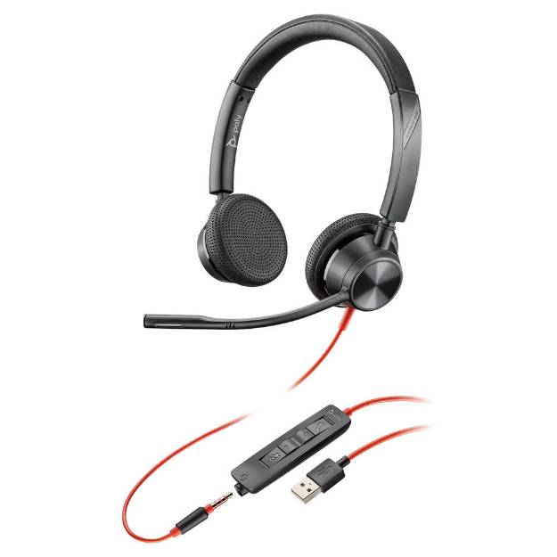 Picture of Plantronics 213938-01 - BLACKWIRE 3325 USB-A DUAL EAR