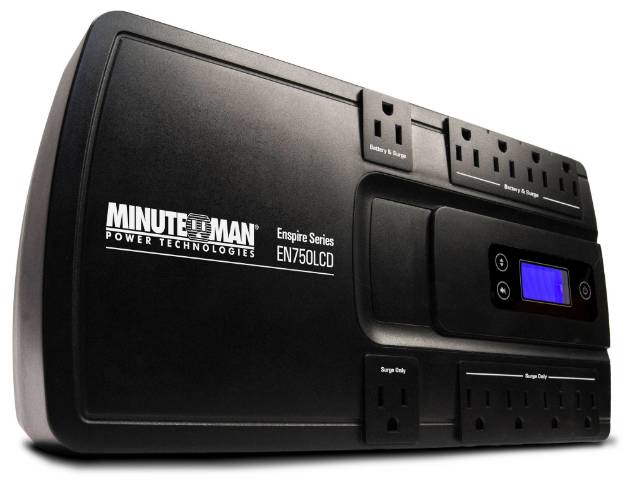 Picture of MINUTEMAN UPS EN750LCD - ENSPIRE 750VA STAND-BY UPS WITH LCD