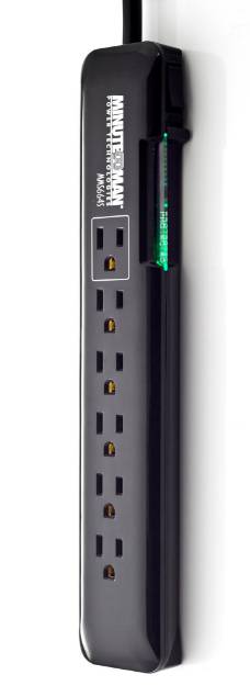 Picture of MINUTEMAN UPS MMS664S - Slimline 6 Outlet Surge Strip, 1080J