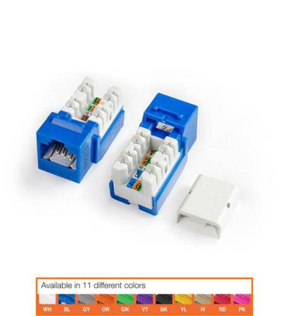 Picture of HYPERLINE HY-CAT6-JACK-WH - KJNE-8P8C-C6-90-WH CAT6 JACK WHITE
