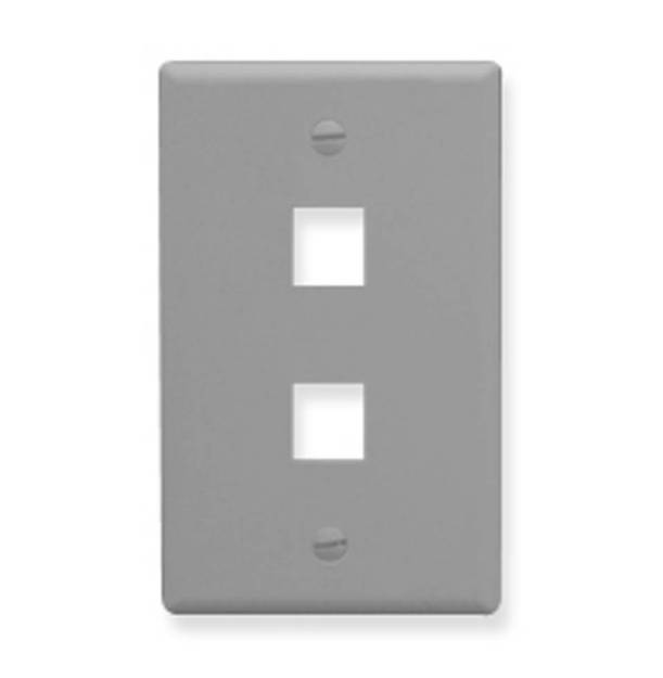 Picture of ICC FACE-2-GR - IC107F02GY - 2 Port Face - Gray