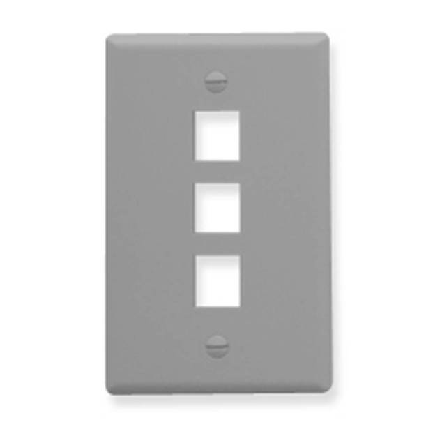 Picture of ICC FACE-3-GR - IC107F03GY - 3Port Face - Gray