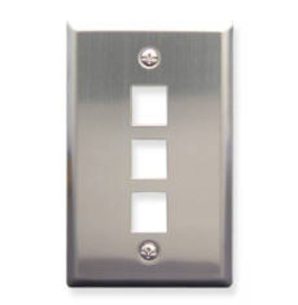 Picture of ICC FACE-3-SS - IC107SF3SS - 3Port Face Stainless Steel