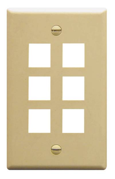 Picture of ICC FACE-6-IV - IC107F06IV - 6Port Face Ivory 