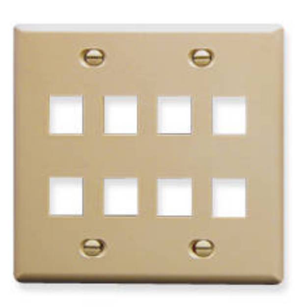 Picture of ICC FACE-8-IV - IC107FD8IV - 8 Port Face Ivory, 2-Gang