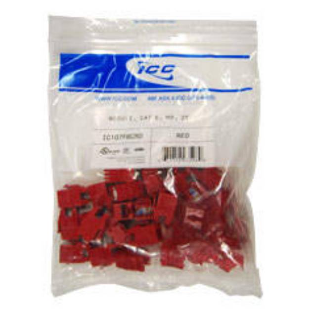 Picture of ICC IC107F6CRD - MODULE, CAT 6, HD, 25PK, RED