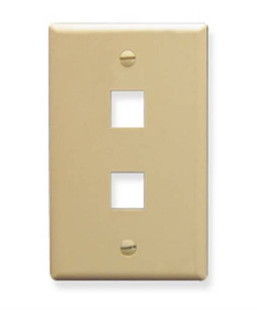 Picture of ICC IC107LF2IV - FACEPLATE, OVERSIZED, 2-PORT, IVORY