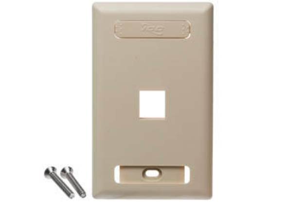 Picture of ICC IC107S01IV - FACEPLATE, ID, 1-GANG, 1-PORT, IVORY