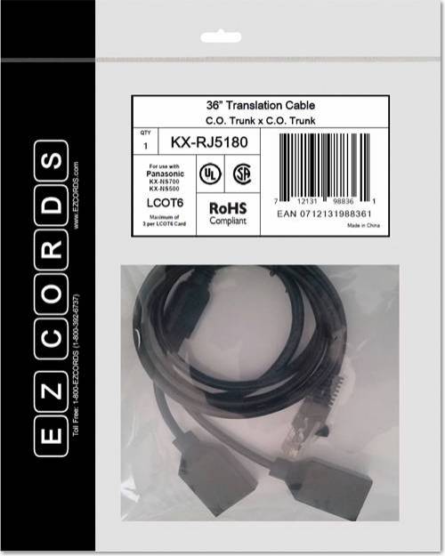 Picture of EZCORDS KX-RJ5180 - LCOT6 NS700 Translation Cable