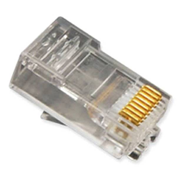 Picture of ICC ICMP8P8SRD - PLUG, 8P8C, OVAL ENTRY, SOLID, 100PK