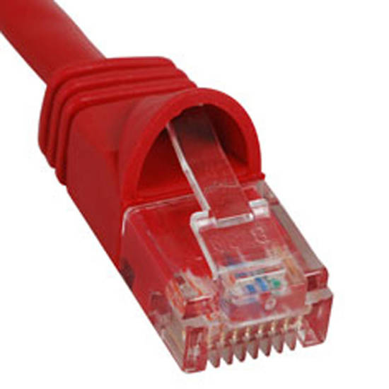 Picture of ICC ICPCSJ01RD - PATCH CORD, CAT 5e, MOLDED BOOT, 1' RD