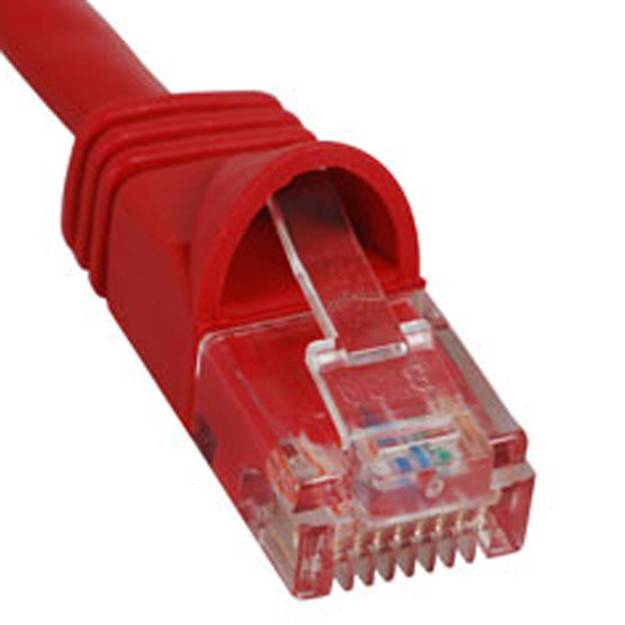 Picture of ICC ICPCSJ01RD - PATCH CORD, CAT 5e, MOLDED BOOT, 1' RD
