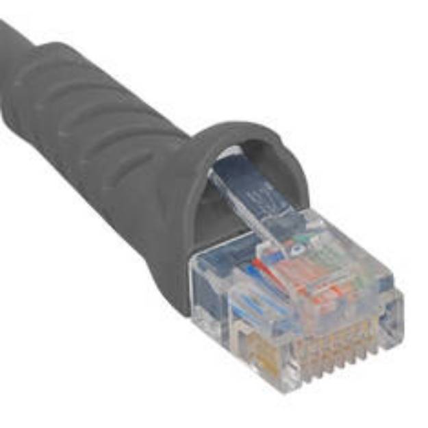 Picture of ICC ICPCSJ05GY - PATCH CORD, CAT 5e, MOLDED BOOT, 5' GY