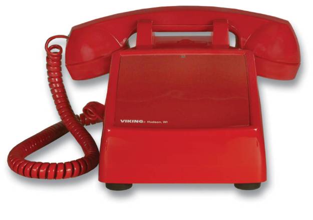 Picture of Viking Electronics K-1500P-D - No Dial Desk Phone - Red