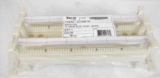 Picture of ICC IC110WF100 - 110 WIRING BLOCK W/ FT, 100-PAIR, CAT 5e