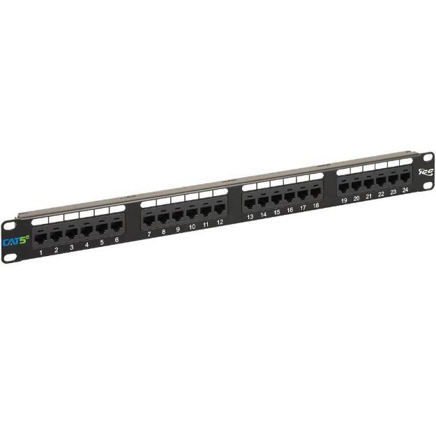 Picture of ICC ICMPP0245E - PATCH PANEL, CAT 5e, 24-PORT, 1 RMS