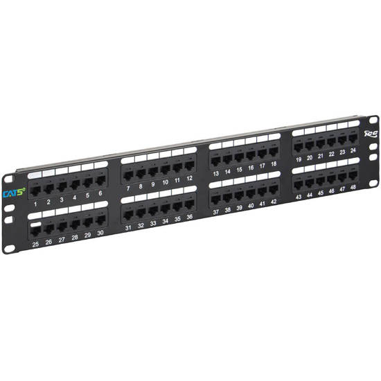 Picture of ICC ICMPP0485E - Patch Panel 48PT, CAT5E, 2RMS