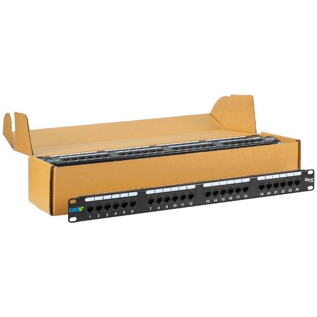 Picture of ICC ICMPP245EV - PATCH PANEL, CAT 5E, 24-PORT, 1RMS, 6 PK