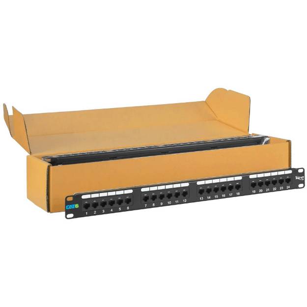 Picture of ICC ICMPP2460V - PATCH PANEL, CAT 6, 24-PORT, 1 RMS, 6 PK