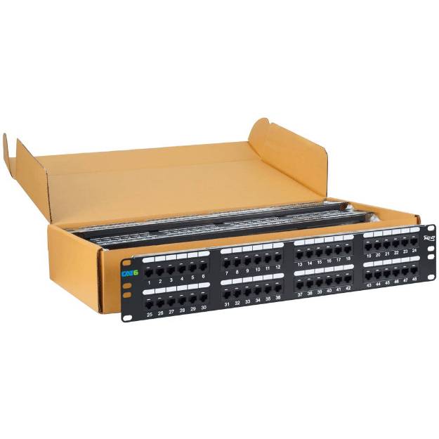 Picture of ICC ICMPP4860V - PATCH PANEL, CAT 6, 48-PORT, 2 RMS, 6 PK