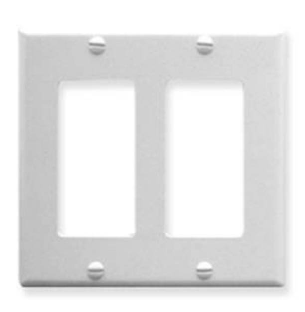 Picture of ICC IC107DFDWH - FACEPLATE, DECOREX, 2-GANG, WHITE