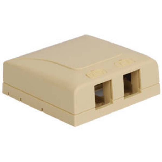 Picture of ICC IC108SB2IV - SURFACE MOUNT BOX, ELITE, 2-PORT, IVORY