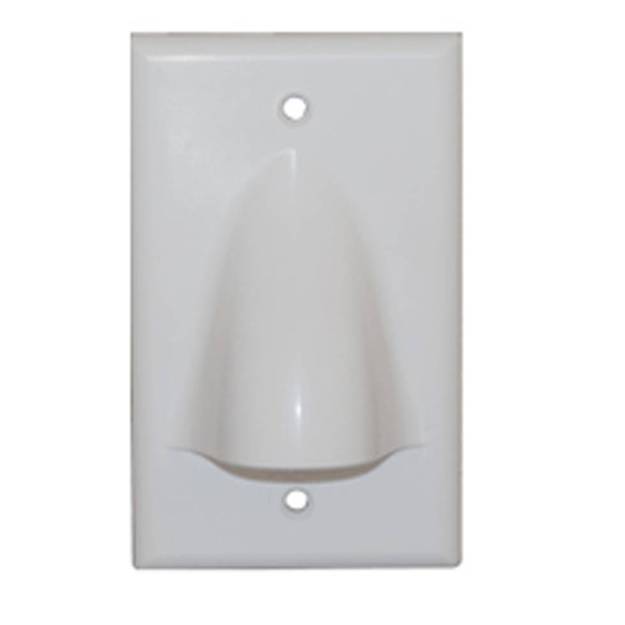 Picture of ICC IC640BSSWH - FACEPLATE 1 GANG BULK NOSE WHITE
