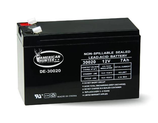 Picture of American Hunter GSM-DE-30020 - 12V 7 AMP HR RECHARGEABLE BATTERY