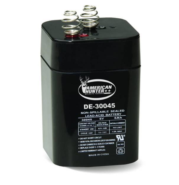 Picture of American Hunter GSM-DE-30045 - 6V 5A Spring Top Rechargable Battery